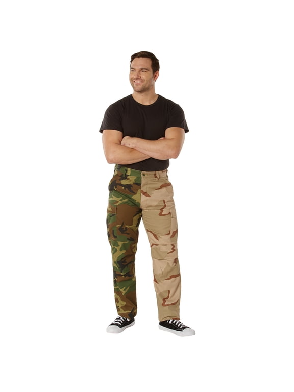 Two-Tone Camo BDU Pants, Woodland / Tri-Color Camo, XL