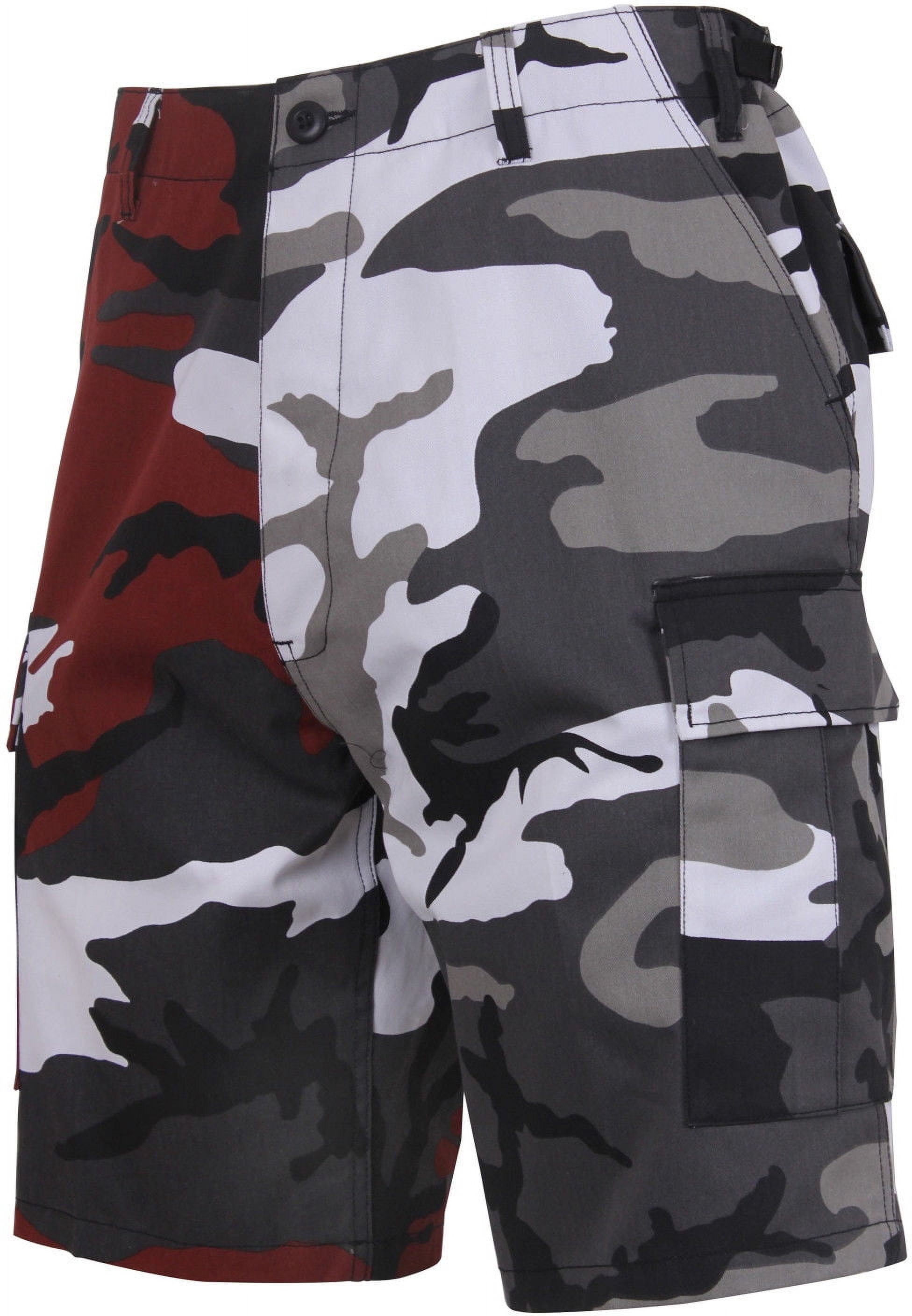 Two Tone Camo Cargo Shorts Military Fatigues Army Tactical BDU 6-Pocket ...