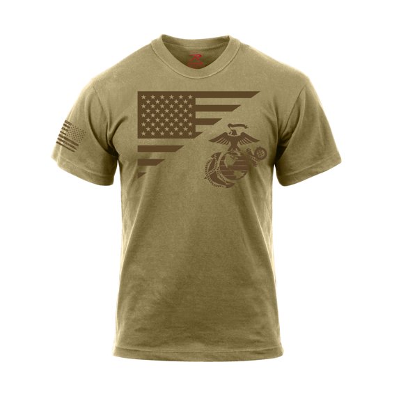 Rothco US Flag / USMC Eagle, Globe, & Anchor T Shirt