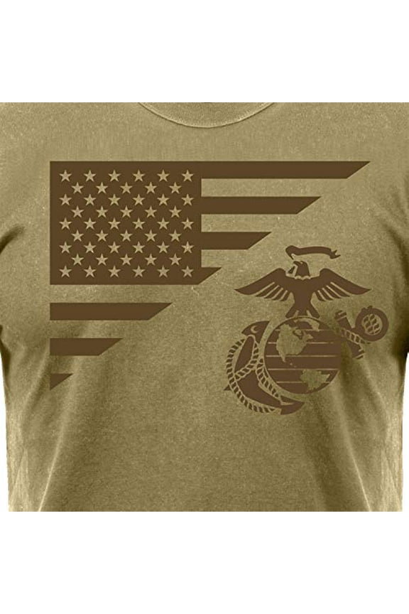 US Flag / USMC Eagle, Globe, & Anchor T Shirt