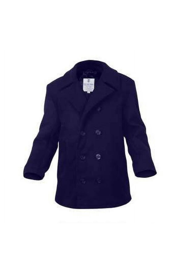 US Navy Type Pea Coat, Navy Blue, L