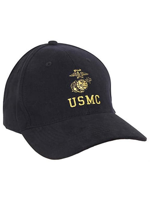 4805 USMC with Eagle Globe & Anchor Insignia Cap, Black