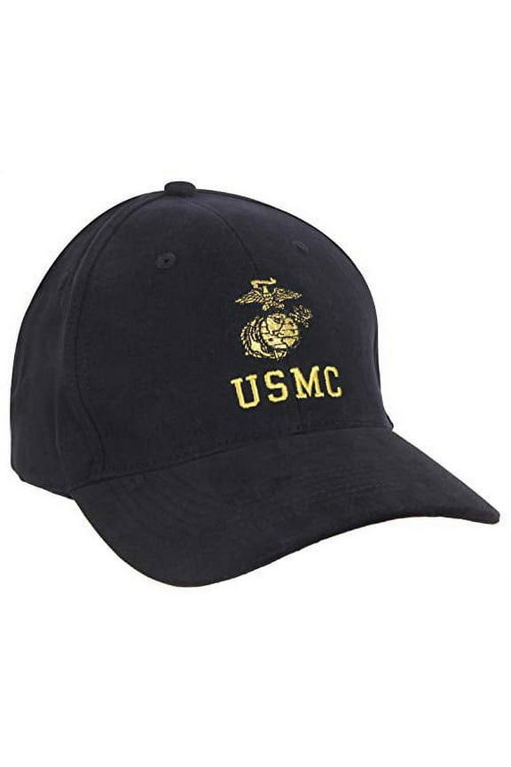 4805 USMC with Eagle Globe & Anchor Insignia Cap, Black