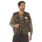 Rothco 23581 Men Uncle Milty Travel Vest, Woodland Camo - Medium