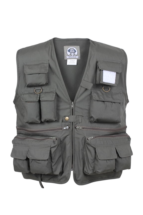 28735 Men Uncle Milty Travel Vest, Olive Drab - Medium