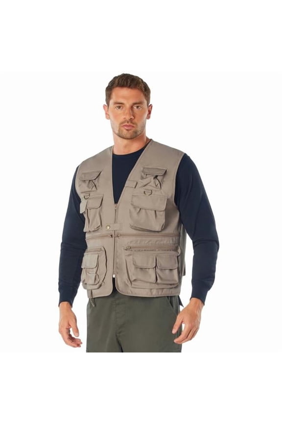 28772 Men Uncle Milty Travel Vest, Khaki - Extra Small