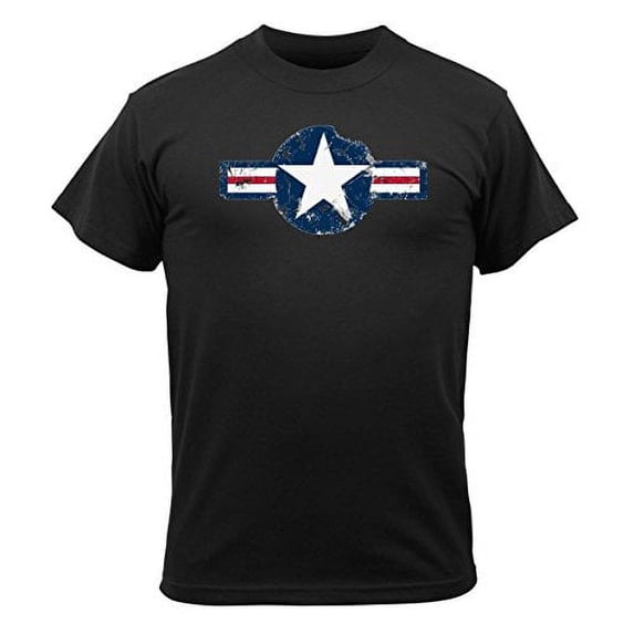 Rothco Vintage Air Corps Color Logo T-Shirt, Black, Medium