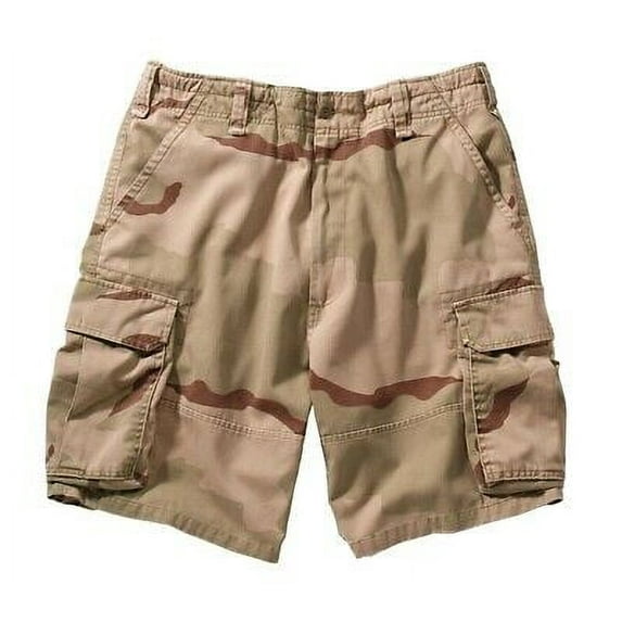 Rothco Vintage Camo Paratrooper Cargo Shorts - Men's, Tri-Color Desert Camo, Med