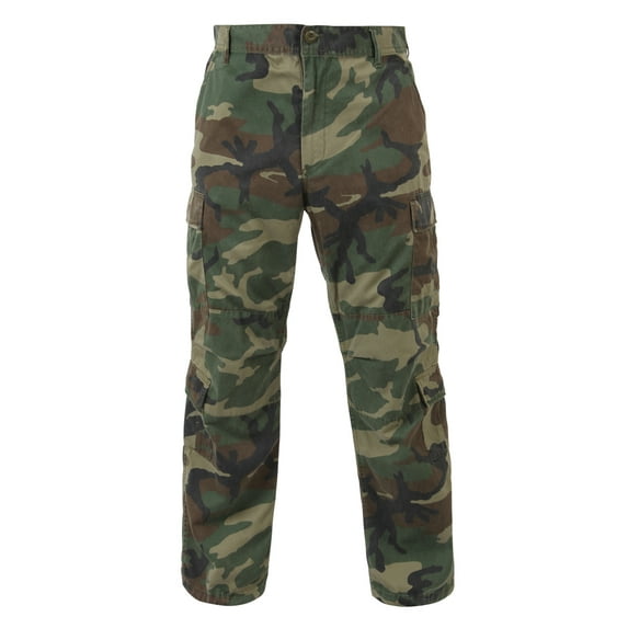 Rothco Vintage Camo Paratrooper Fatigue Pants - Mens, Woodland Camo, 3XL, -W