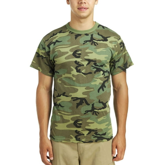 Rothco Vintage Camo T-Shirts, Woodland Camo, L
