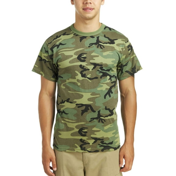 Rothco Vintage Camo T-Shirts, Woodland Camo, L