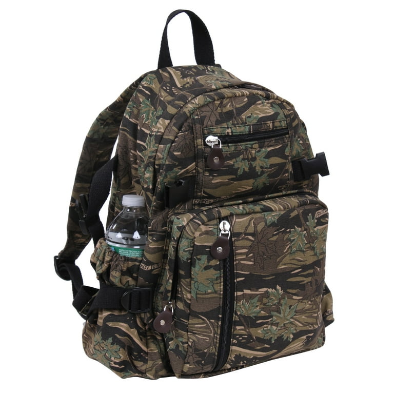 Rothco Vintage Canvas Compact Backpack,Smokey Branch Camo - Walmart.com