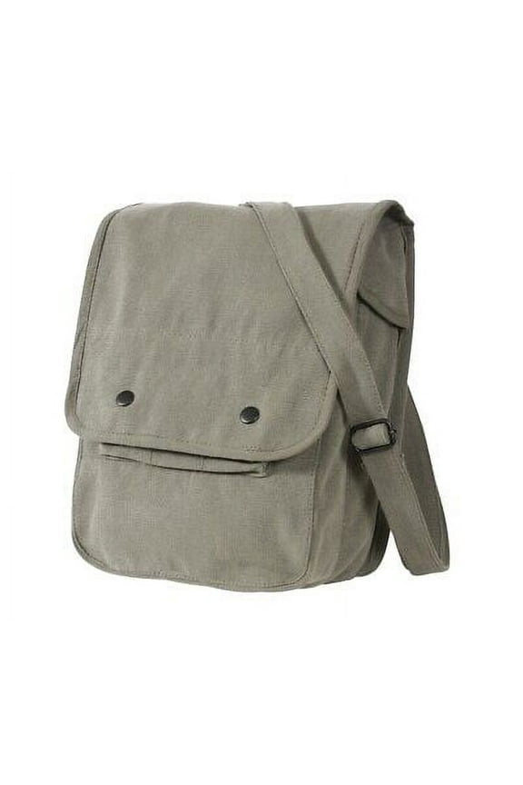 11317 Vintage Olive Drab Canvas Map Case Shoulder Bag