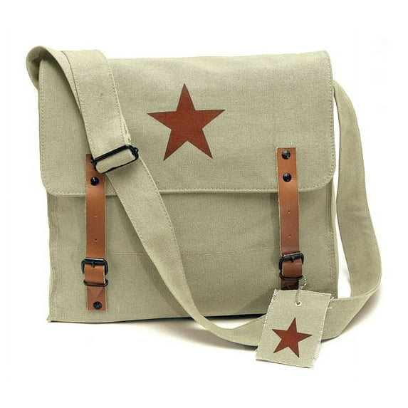 Rothco Vintage Canvas Medic Bag Khaki with Brown Star