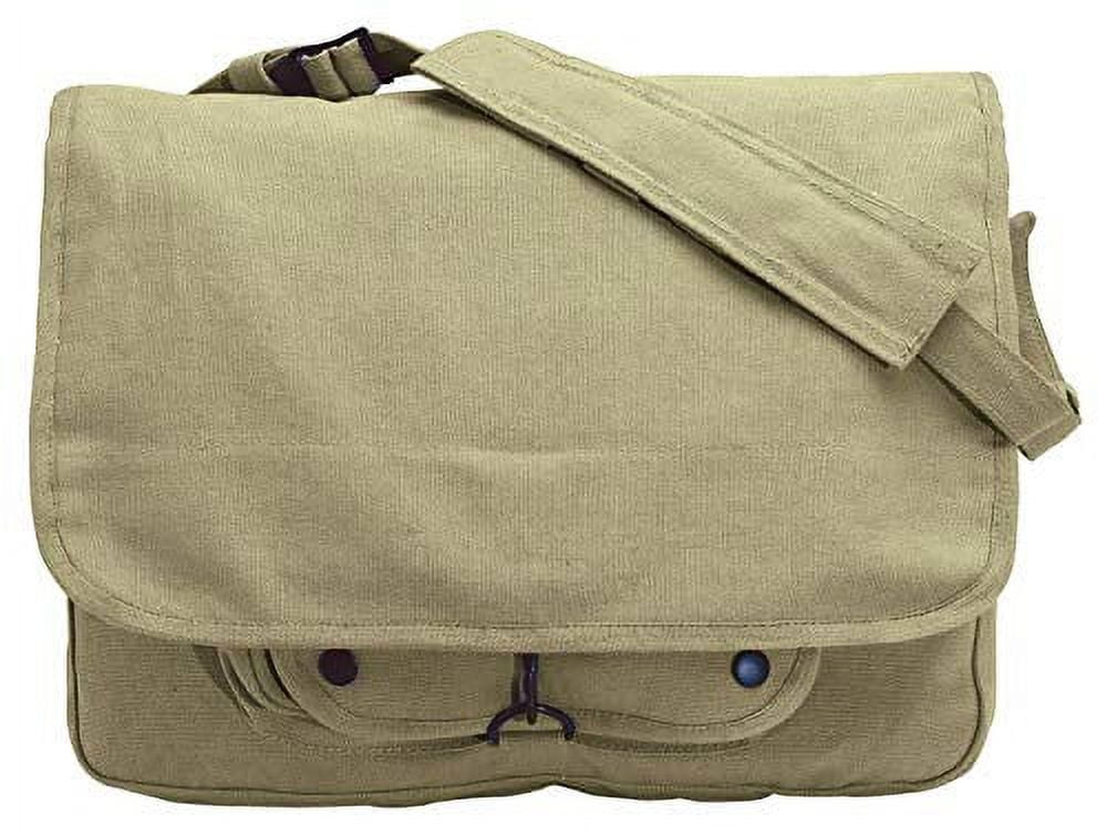Rothco Vintage Canvas Paratrooper Crossbody Shoulder Bag, Khaki ...