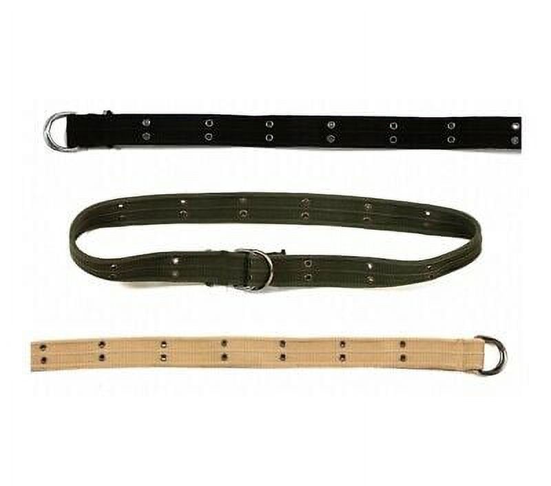 Rothco Military Style Cotton D-Ring Belt - Adjustable, Brass Hardware, Expedition Style (Model 4174)