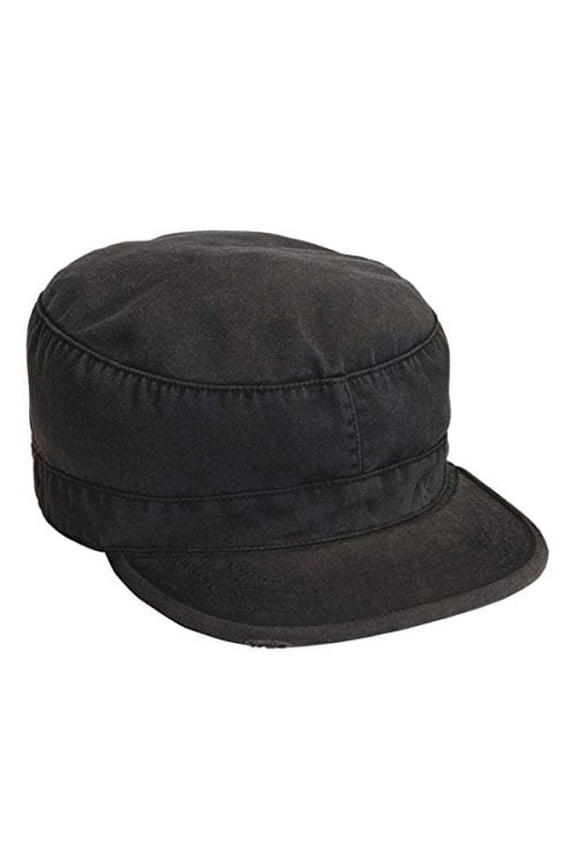 Solid Vintage Fatigue Cap Black 4503