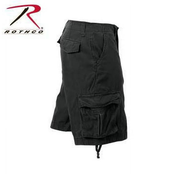 Rothco Vintage Infantry Utility Shorts,Black,L