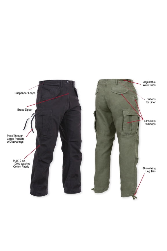 Vintage M-65 Field Pants, Olive Drab, 2XL