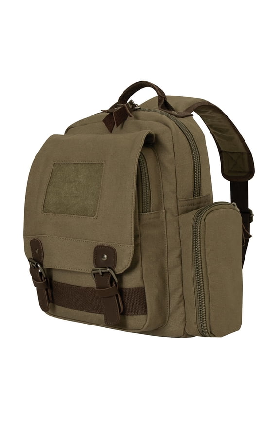 Vintage OD Canvas Sling Backpack - 5968