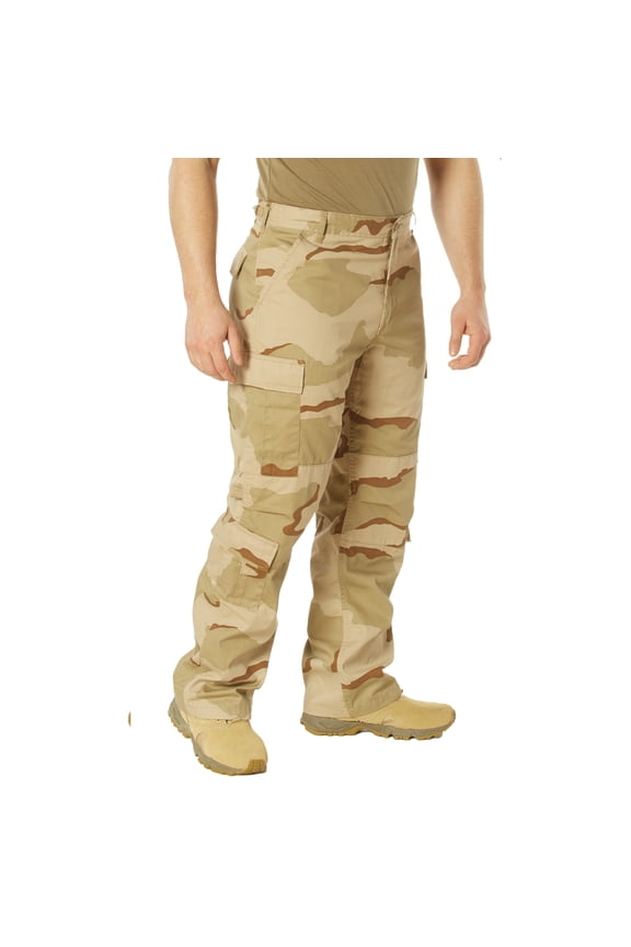 Vintage Paratrooper Cargo Fatigue Pants,Tri-Color Desert Camo