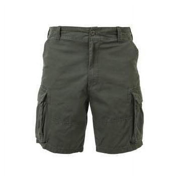 Rothco Vintage Solid Paratrooper Cargo Shorts, Olive Drab, L