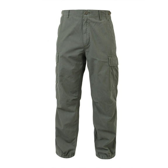 Rothco Vintage Vietnam Rip-Stop Fatigue Pants, Olive Drab, XS