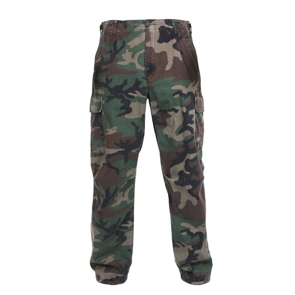 Rothco Vintage Vietnam Rip-Stop Fatigue Pants, Woodland Camo, S