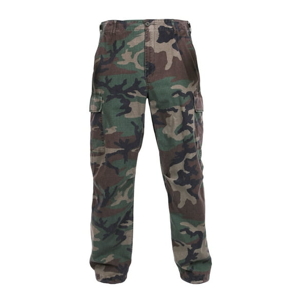 Rothco Vintage Vietnam Rip-Stop Fatigue Pants, Woodland Camo, XL
