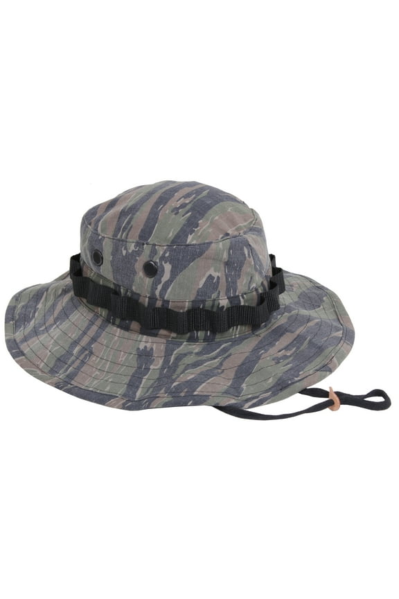 5706 Vintage Vietnam Style Boonie Hat, Tiger Stripe Camo - Size 7