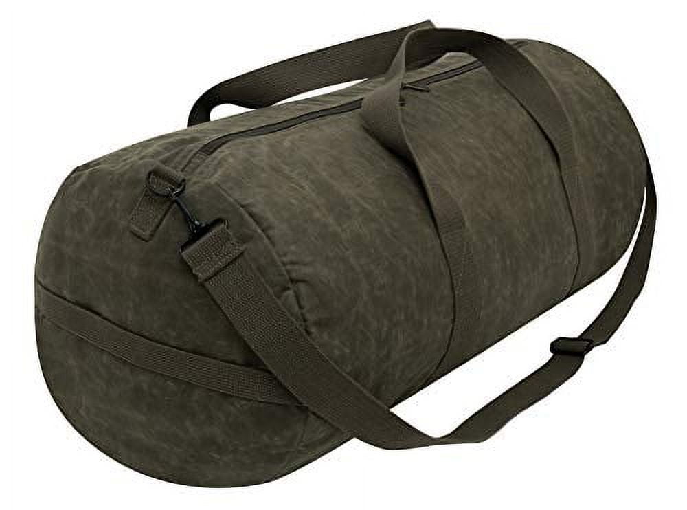 Rothco Waxed Canvas Shoulder Duffle Bag, Olive Drab