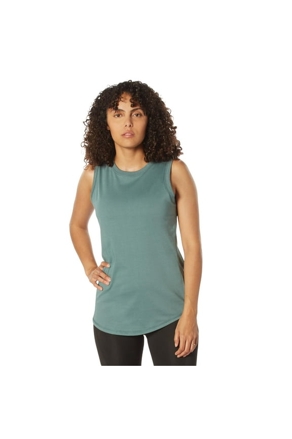 Women Vintage Teal Essential Tank Top 13232 - M