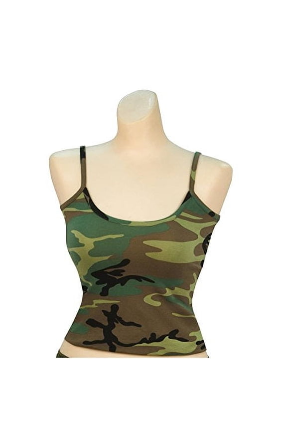 Women's Casual Tank Top, Woodland Camo, Medium