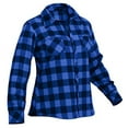 thumbnail image 1 of Rothco Women's Plaid Flannel Shirt, Blue/Black, Large, 1 of 2