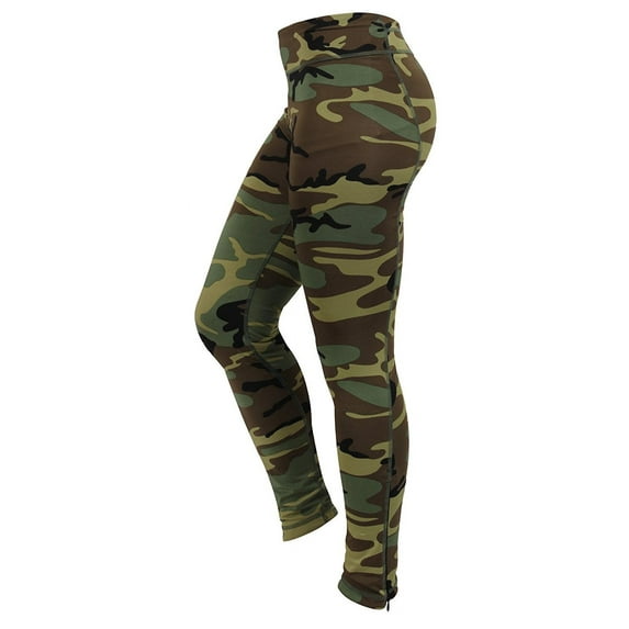 Rothco 15772 Women Woodland Camo Performance Workout Leggings - Medium