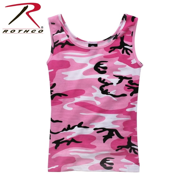 Rothco Womens Camo Stretch Tank Top - Pink Camo 2X-Large