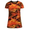 thumbnail image 1 of Rothco Womens Long Length Camo T-Shirt,Savage Orange Camo, 1 of 3