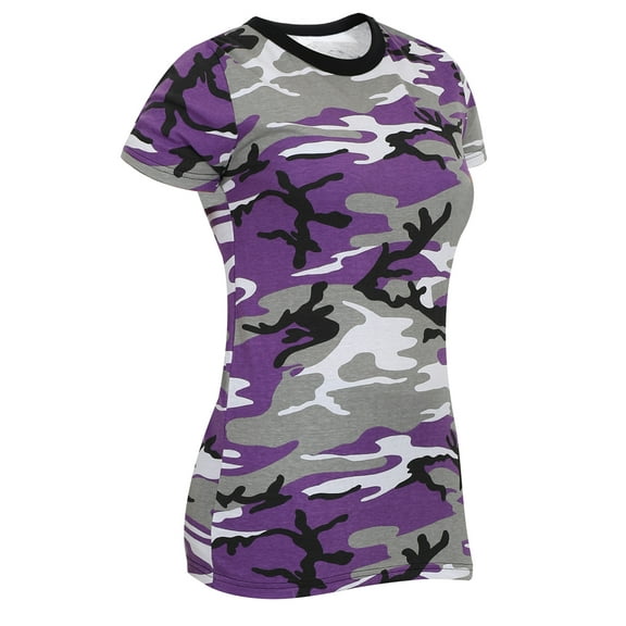 Rothco Womens Long Length Camo T-Shirt,Ultra Violet Camo