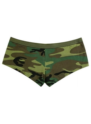 Camouflage Green Camo Hipster Women's Underwear Briefs Soft Cotton