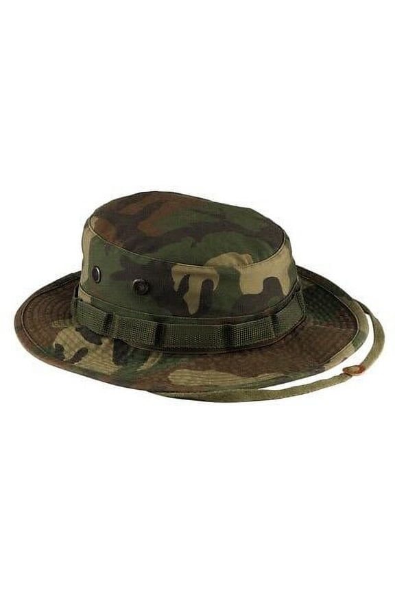 5696 Vintage Boonie Hat, Woodland Camo - Size 7.25