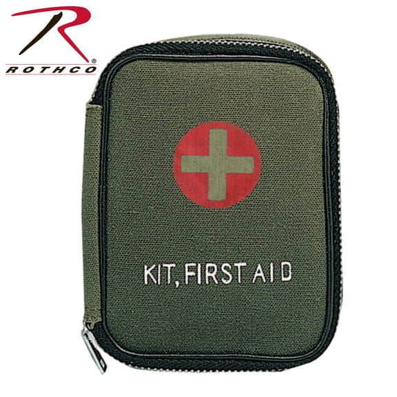 Rothco Zipper First Aid Pouch, Olive Drab