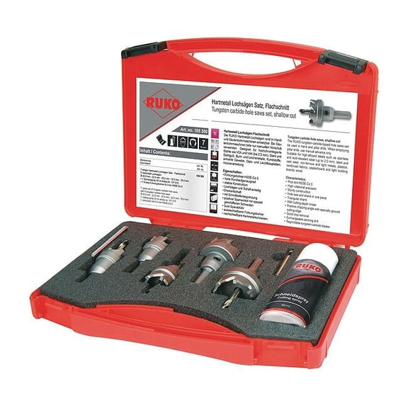 Rothenberger Hole Saw Kit,7pcs,Sizes:20 mm-35 mm 105300