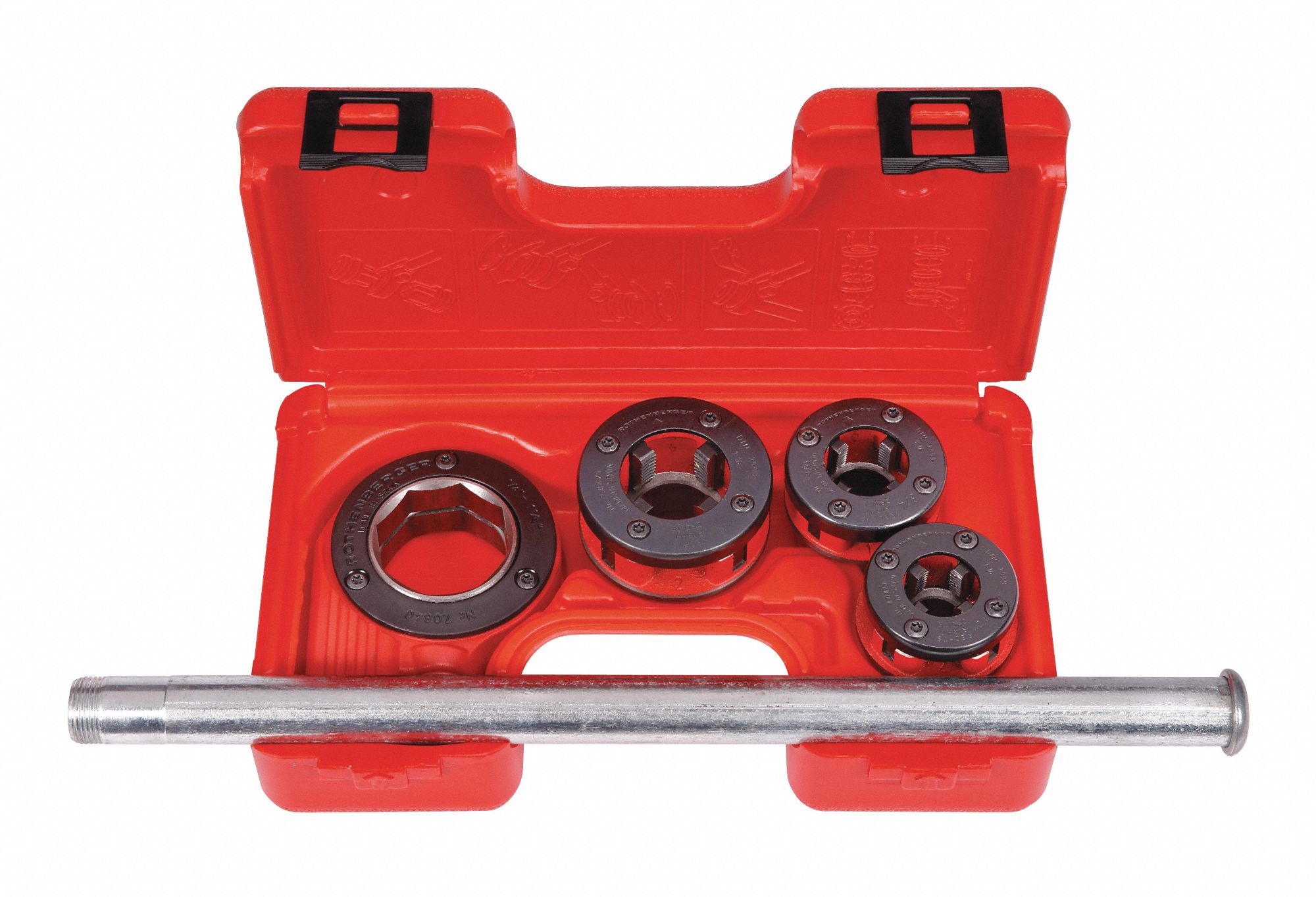 Rothenberger Manual Ratchet Pipe Threader,NPT,25" L 70901