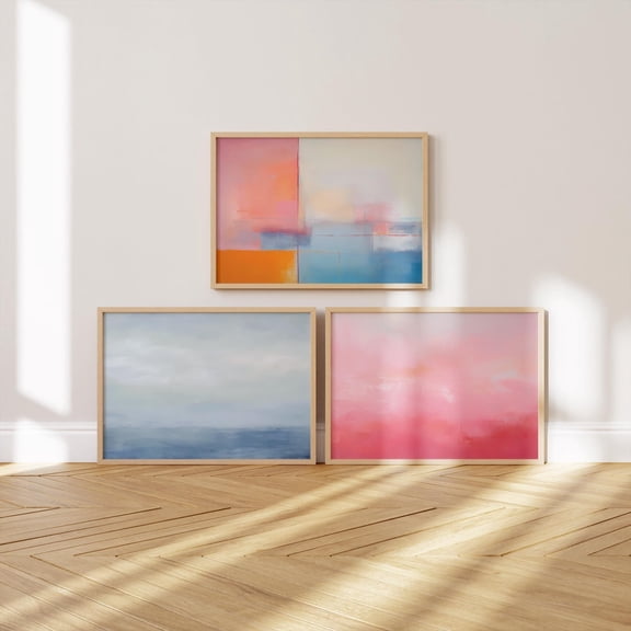 Rothko 3 Mark Rothko Museum Quality Horizontal Mark Rothko Print Wall Art Set 3 Stretched Canvas 16x24