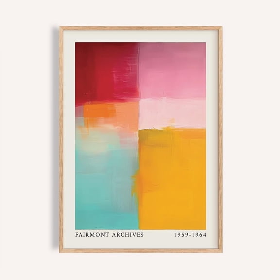 Rothko Inspired Color Block Poster, Bright Abstract Wall Art
