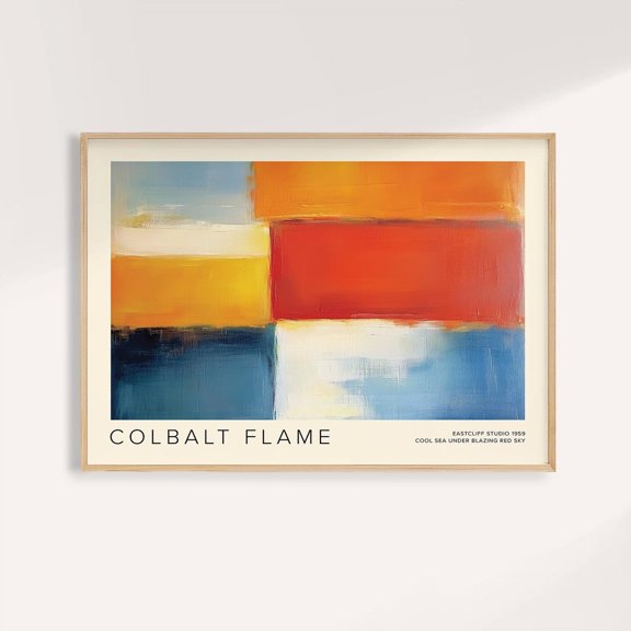 Rothko Inspired Red Yellow Blue Color Field Print
