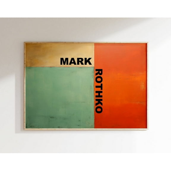 Rothko Poster - Museum Quality Abstract Mark Rothko Poster, Horizontal Mark Rothko Print, Rothko Wall Art, Modern Exhibition Art Wall Art, Modern Wall Decor, 8x12 UNFRAMED