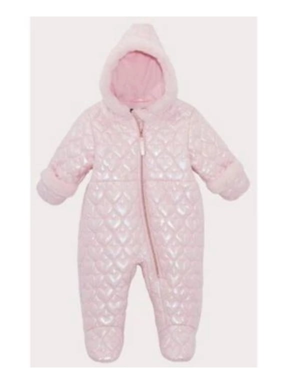 Rothschild Baby Girls Faux Fur Trim Pram 12MOS