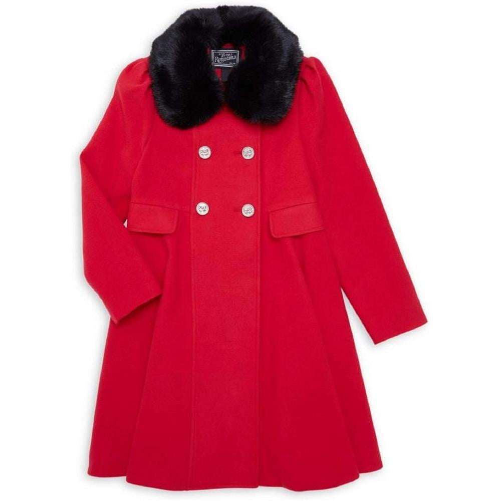 Rothschild Girls 420 Hooded Faux Fur Trim Coat