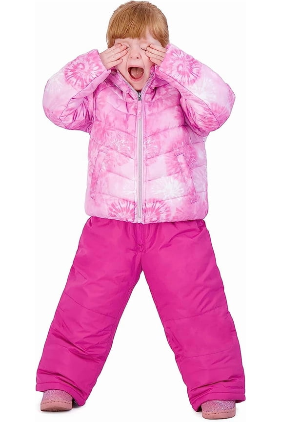 Girls' Ski Jacket and Snowbib Snowsuit Set